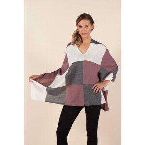 Peru Etnico 100% Baby Alpaca Wool Multicolor Block Design OS